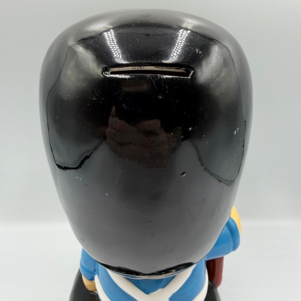 Vintage Ceramic British Royal Guard Soldier‎ Piggy Bank Blue Heart Kitsch Decor - Picture 7 of 12